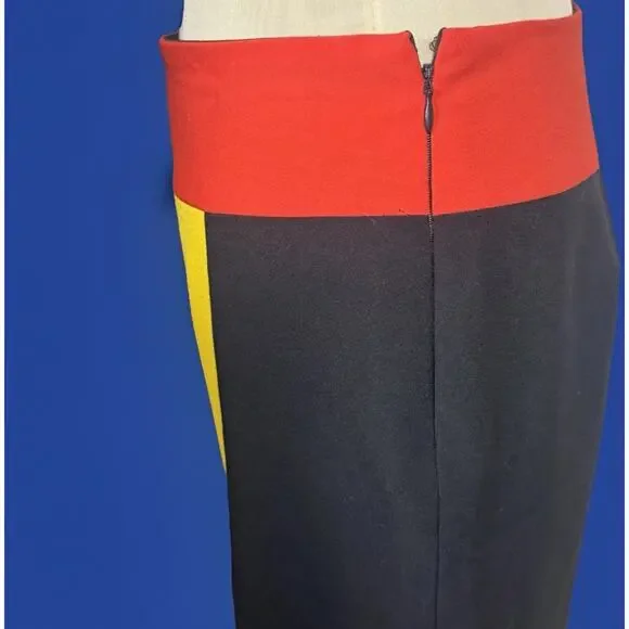 Retro Mod Colorblock Mini Skirt | Y2k Office | Secretary Chic | 60s Vibe Preppy - Picture 6 of 9